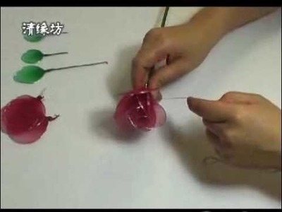 Valentine Day DIY: make a rose with stockings, metal wire, and tape