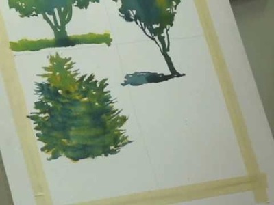 Watercolor Lessons - Tree Techniques 3, Frank M. Costantino