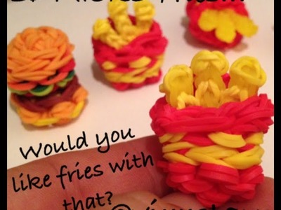 3D MICRO French Fries.Hot Chips Charm Rainbow Loom Tutorial
