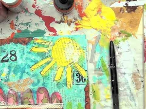 Behind the Art with Christy Tomlinson : Fly birdie Fly mixed media canvas