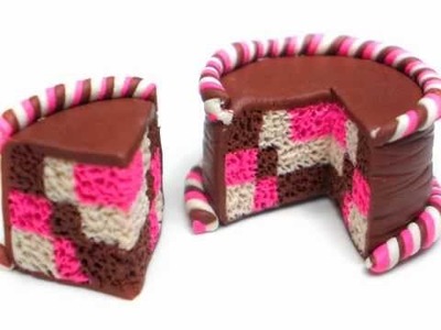 Clay Made Easy: Checkerboard Pattern Cake (**Turn on captions**)