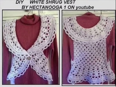 CROCHET- GRANNY SQUARE SHRUG VEST, Free Crochet Pattern, Women's Medium size