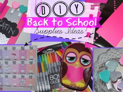 DIY Back to School Supplies Ideas!  -  Affordable Chalkboard Notebook, Planner & Bookmark Pegs
