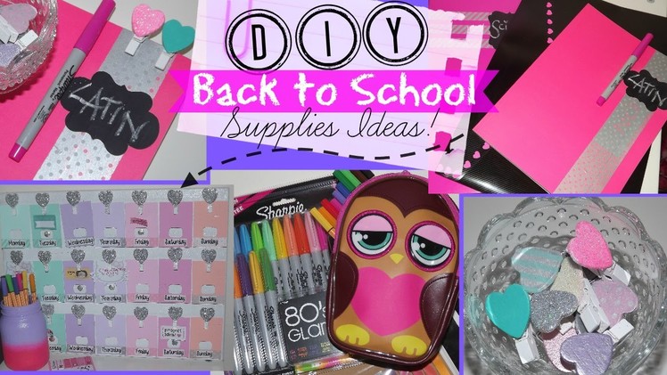 DIY Back to School Supplies Ideas!  -  Affordable Chalkboard Notebook, Planner & Bookmark Pegs