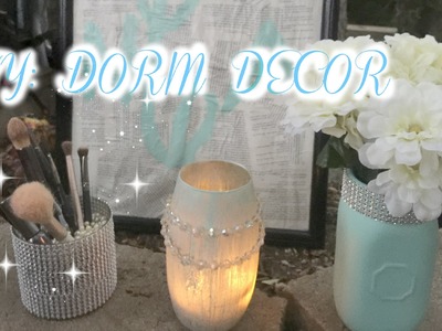 DIY: Dorm Decor || Mason Jars, Old Candles, Monograms Etc.