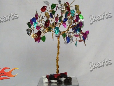 DIY Multicolor Leaves Wire Tree JK Arts 204