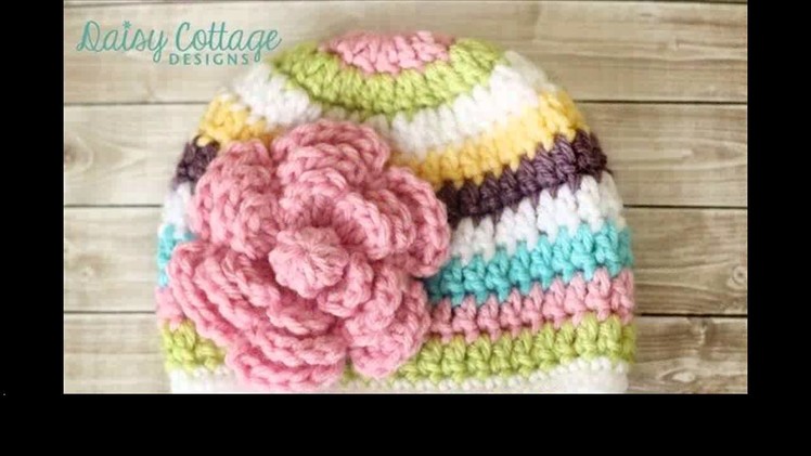 Easy crochet baby hats tutorial