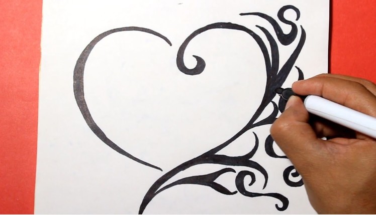 How to draw a heart -   como dibujar un corazon