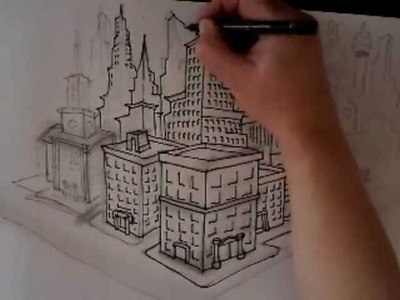 How to draw buildings,skyscrapers (ORIGINAL,NOT A COPY)