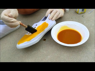 How to dye canvas shoes- Back to school 2013