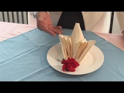 How To Fold A Table Napkin Into A Rose