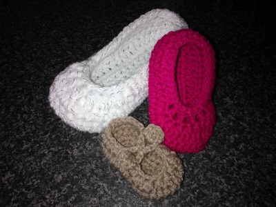 How to increase sizes for my easy crochet Mary Jane Ballerina slippers part 1