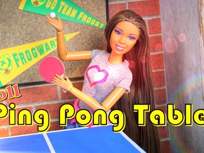 How to Make a Doll Ping Pong Table - Doll Crafts