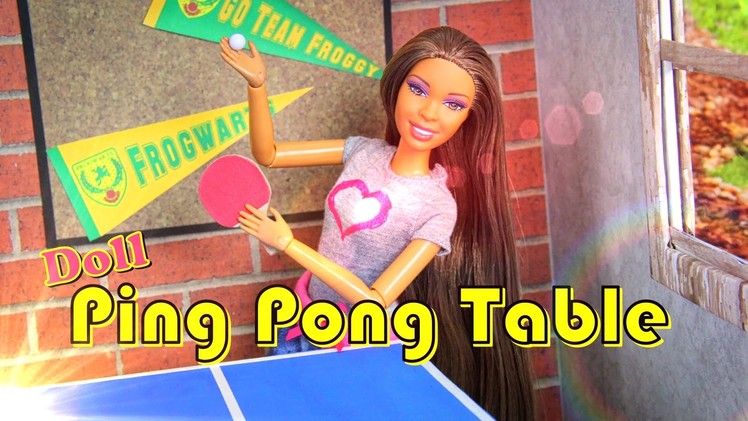 How to Make a Doll Ping Pong Table - Doll Crafts