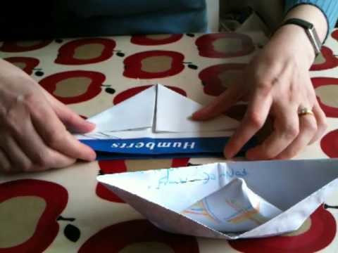 How To.  make a Paper Boat.MOV