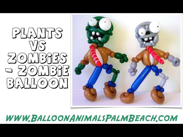 How To Make A Zombie Balloon Like Plants vs Zombies - Balloon Animals Palm Beach