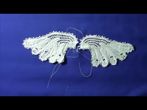 Irish Crochet lace, Butterfly from Priscilla no 2, part 4