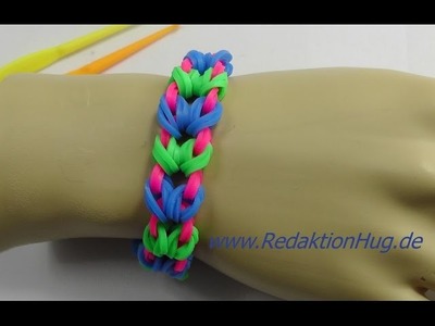 Loom Bands without Rainbow Loom only Hook A 16 english Tutorial