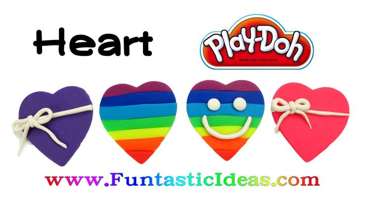 Play Doh Heart.Rainbow Heart.Valentine's Easy Fun for Kids
