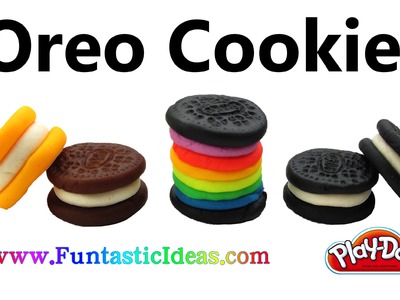 Play Doh Oreo.Rainbow Mini Oreo Cookies - How to with playdough tutorial by Funtastic Ideas