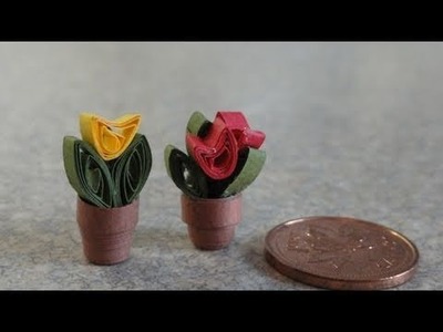 Quilled Miniature Plants:  Teeny Tiny Tulips