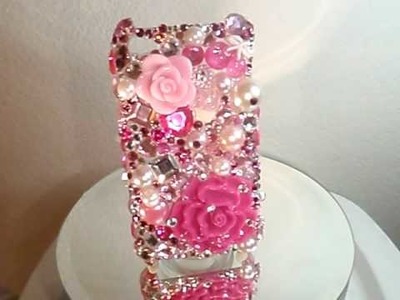 RARE IPHONE 4G CASE WITH SWAROVSKI CRYSTALS AND PEARLS!! by CRYSTAL-RIDERS.COM