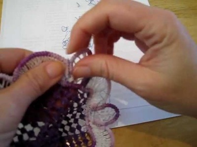 Removing basting threads from Romanian point lace