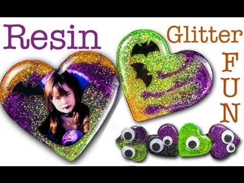 Resin Glitter Fun for Halloween - Jewelry, Clips, Magnets, More!