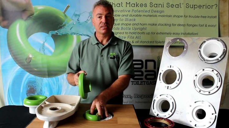 Sani Seal Toilet Gasket Flexible Waxless Seal - Universal Fit - BL01 - Wax Free Toilet Seal