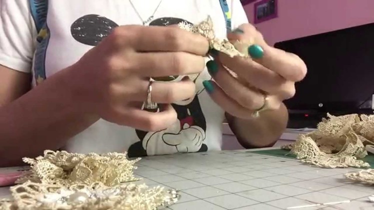 Shabby chic handmade lace flower tutorial