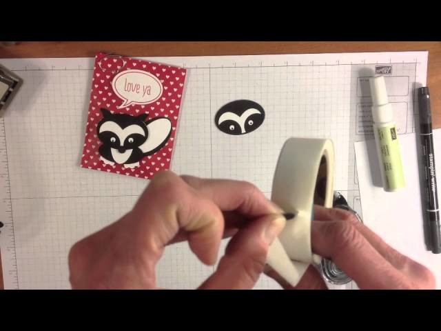 Skunk Punch Art Valentine Treat Bag