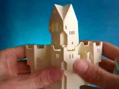 Sliceform - papercraft - pop-up - castle (Clark Britton) - dutchpapergirl