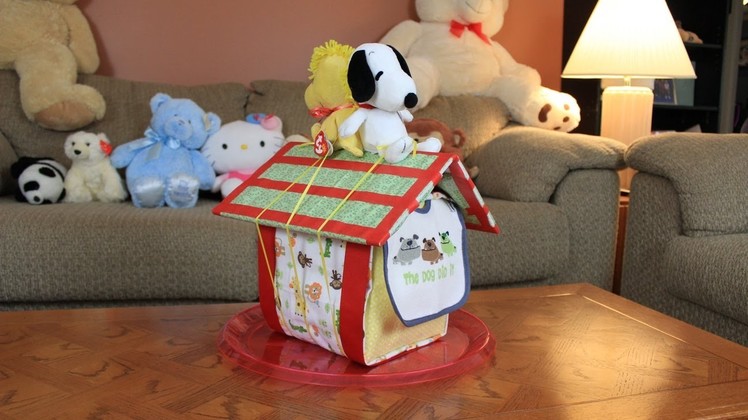 Snoopy's Doghouse Diaper Cake (How To Make)