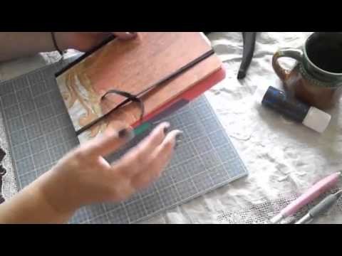Tutorial. P7 Composition Book Day Planner "putting in an elastic closure"