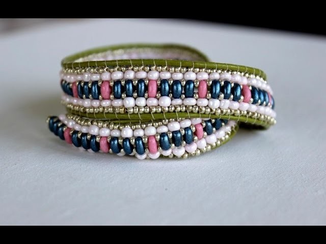 Wrapped Beaded Bracelet with Twin Beads