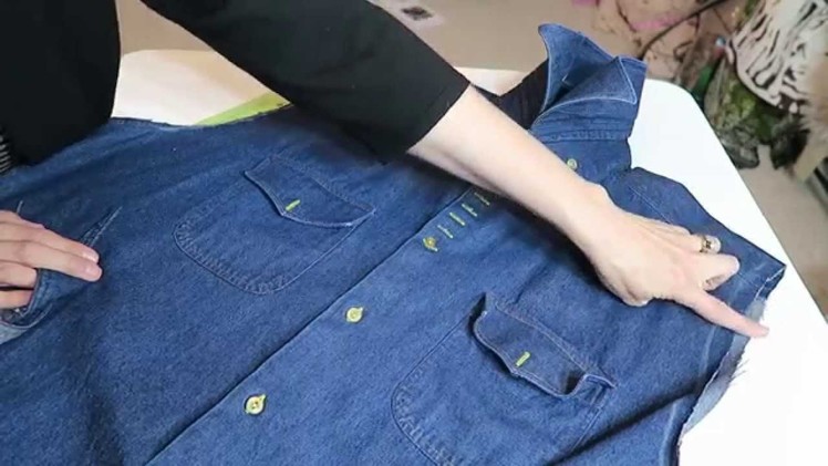 Altering a mens shirt to be a smaller size or to fit a women