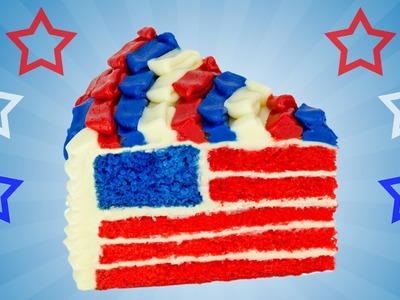 American Flag Cake for The 4th of July Dessert by Cookies Cupcakes and Cardio