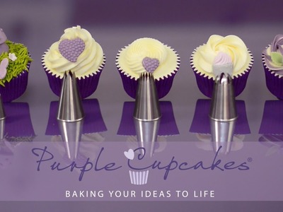 Baking, buttercream and more. Flat Top Cupcakes and Swirls using favourite nozzles - Purple Cupcakes