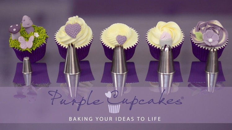 Baking, buttercream and more. Flat Top Cupcakes and Swirls using favourite nozzles - Purple Cupcakes