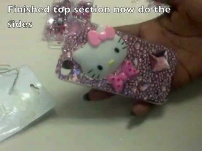 DIY Hello Kitty phone bling