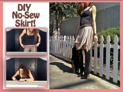DIY "How to make a skirt without sewing" Beginner level