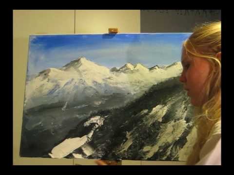 DrawingSand: Acrylic paint - Mountains