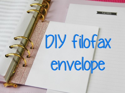 Easy DIY filofax envelope