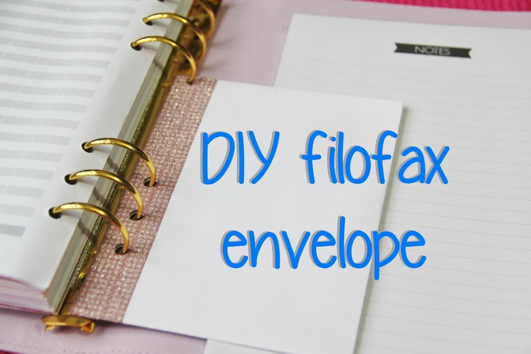 Easy DIY filofax envelope