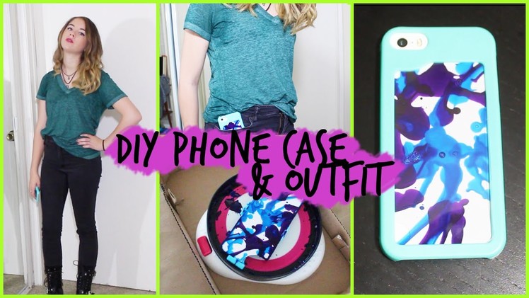 Easy & Fast DIY Spin Art Phone Case +OOTD! .  #DIYwithPXB
