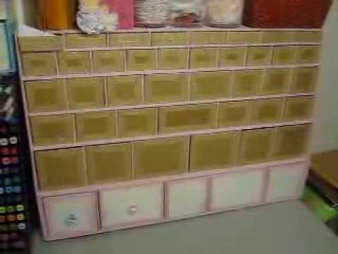Foam Board Storage Unit With Drawers