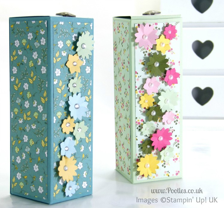 Fold Flat Box Tutorial using Stampin' Up! All Abloom DSP