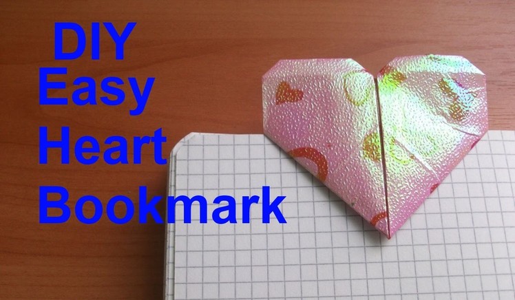 How to Fold Easy Origami Heart Bookmark. Back to School Crafts with  Paper