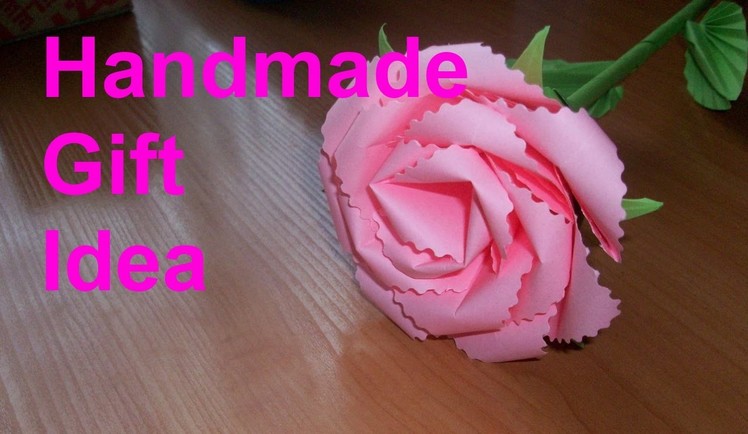 How to Make an Origami Rose. DIY Easy Paper Flowers. Handmade Craft Idea for Gifts