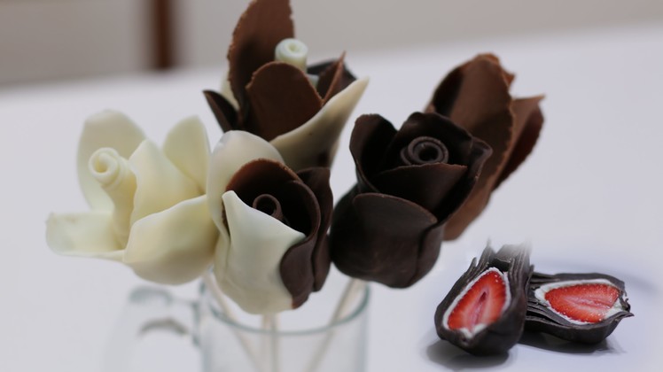 How to Make Chocolate Strawberry Roses for Cheap
